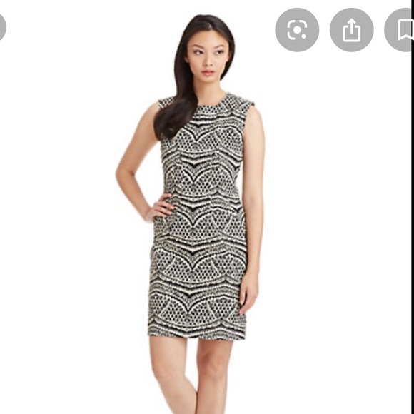 DVF black & white sheath dress - LIKE NEW! - Picture 3 of 8